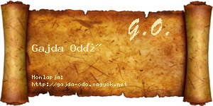 Gajda Odó névjegykártya